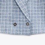 ÁO KHOÁC BLAZER VẢI DỆT DÁNG CROP