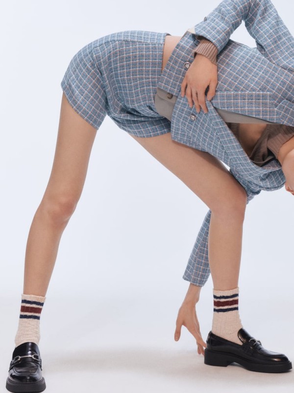 ÁO KHOÁC BLAZER VẢI DỆT DÁNG CROP