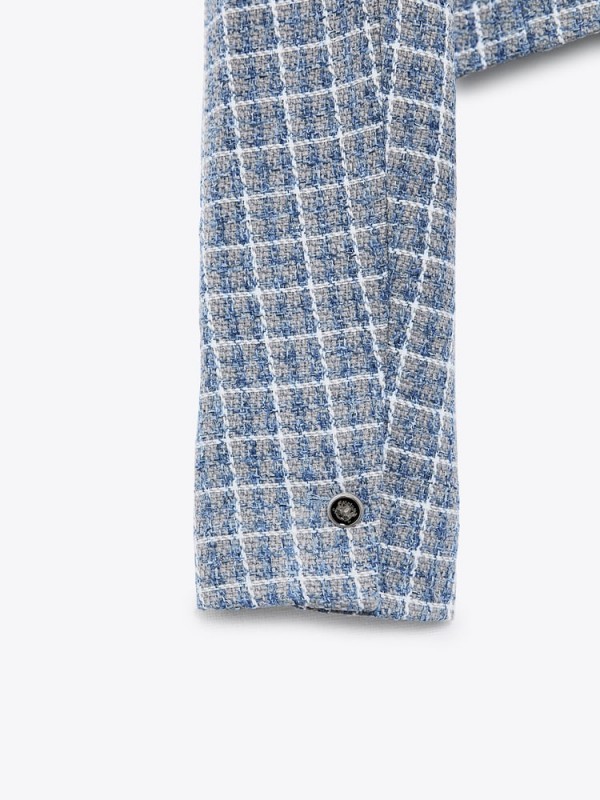 ÁO KHOÁC BLAZER VẢI DỆT DÁNG CROP