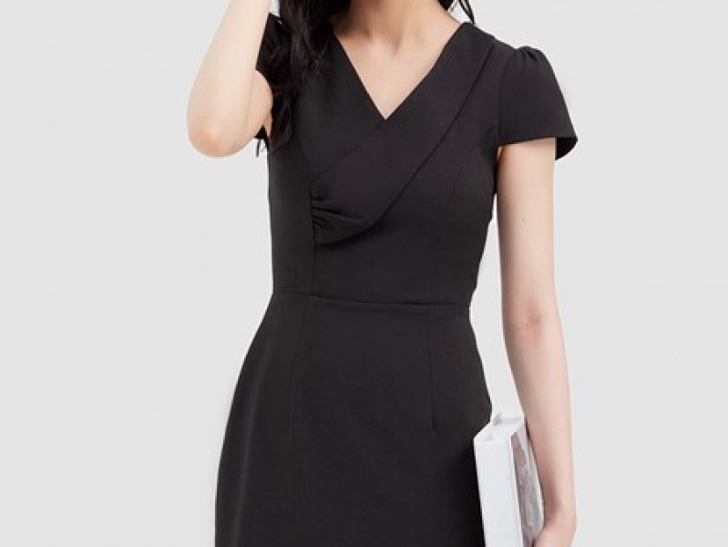 Đầm dự tiệc cổ chữ V 